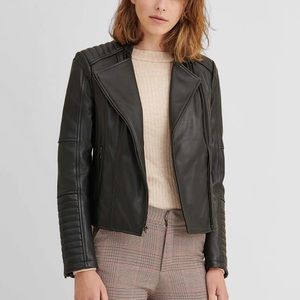 Black Rivet Alexis Quilted Leather Moto Jacket